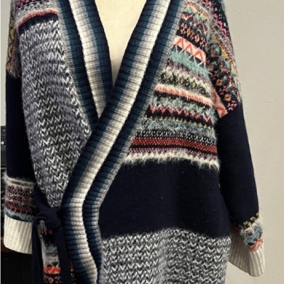 Anthropologie Sleeping on Snow Wrap Cardigan EUC- Medium - Picture 5 of 7